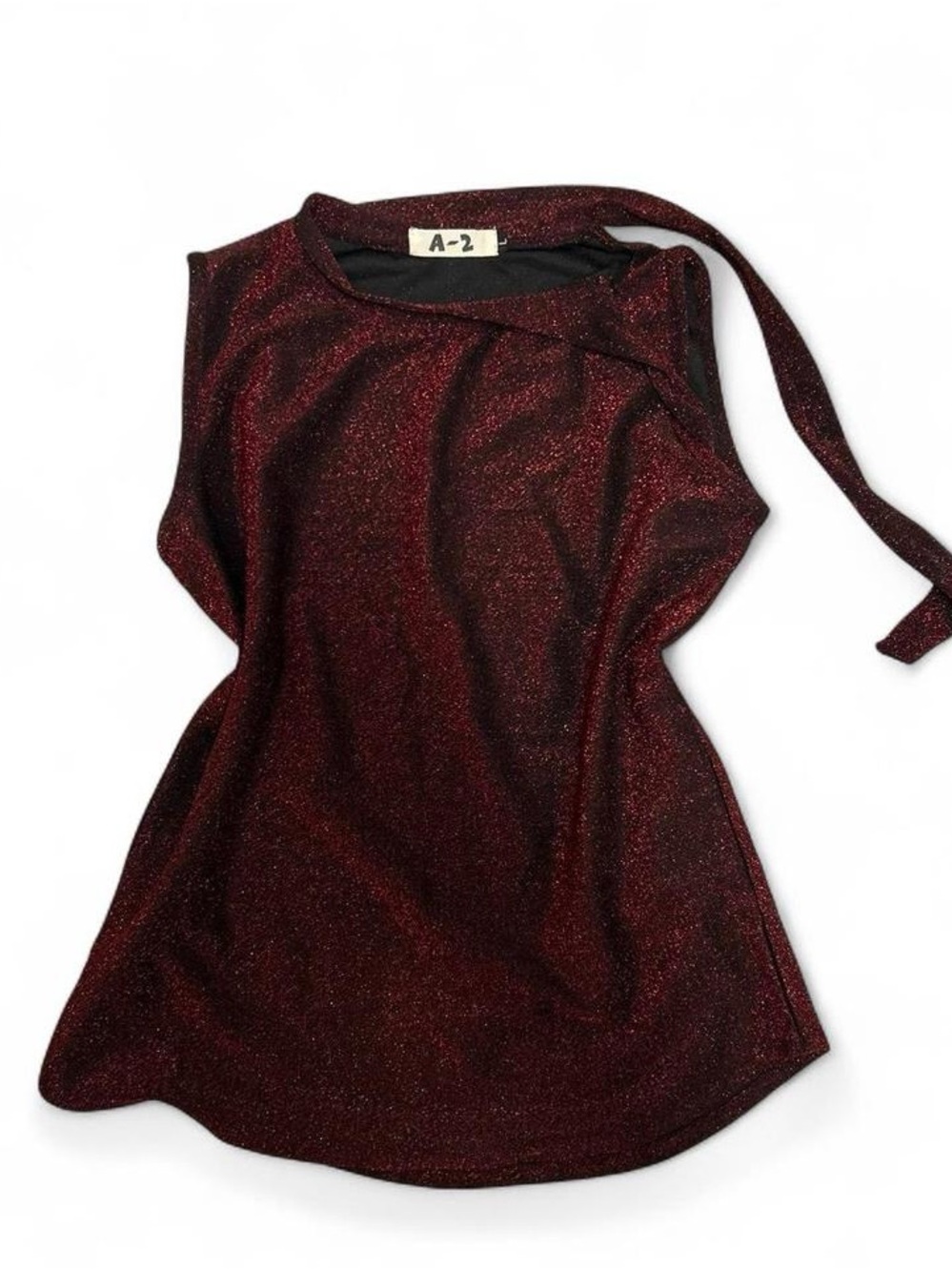Sparkle Burgundy Sleeveless Top